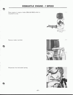 Demonteren motor 1 speed