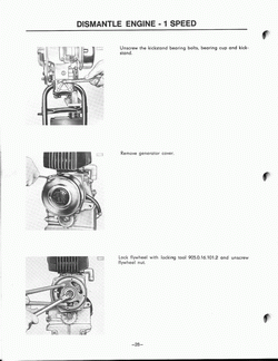 Demonteren motor 1 speed