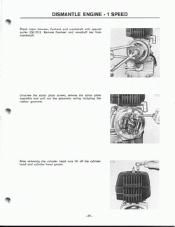 Demonteren motor 1 speed